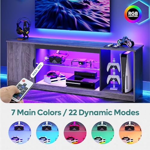 Detalle de Bestier Soporte de TV LED 145 cm para 55-65" con estantes