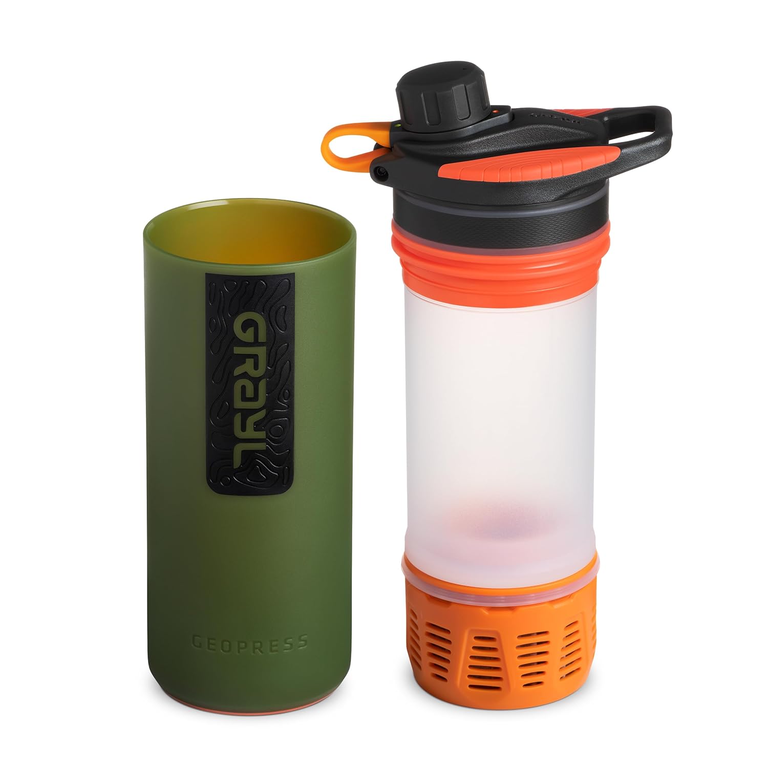 Detalle 2 de GRAYL GeoPress 24 oz Water Purifier Bottle – Oasis Green