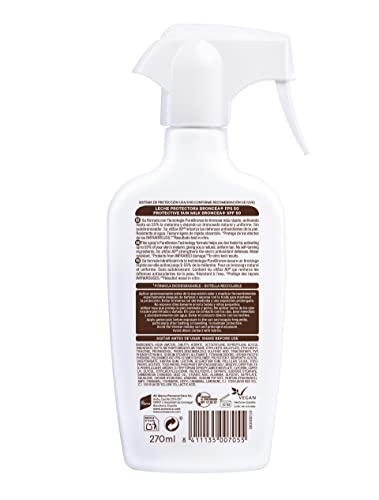 Detalle de Ecran Leche Protectora Solar Broncea+ SPF 50 en Spray (270 ml) – Protección alta con Bronceado natural y tecnología PureBronze