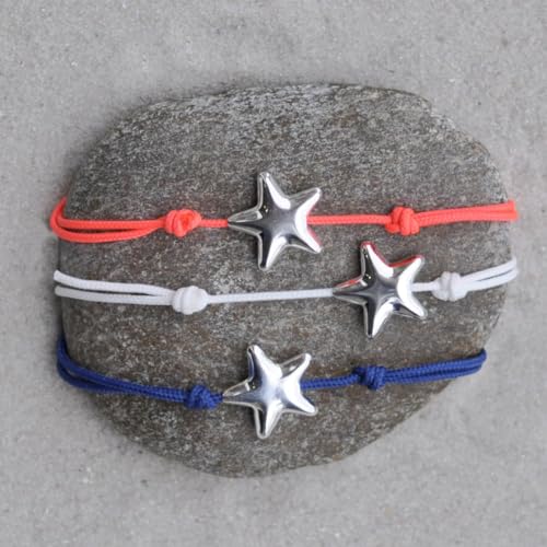 Detalle de Pulsera Enlace Estrella de Plata 925 - Classics Turquesa | LES POULETTES BIJOUX