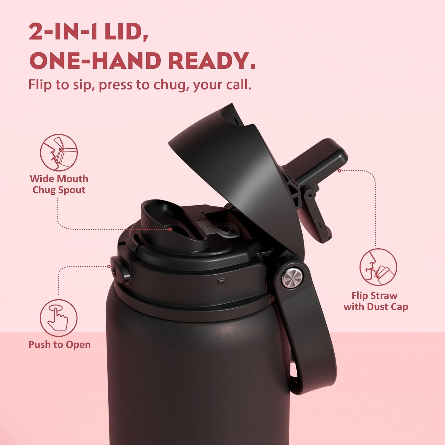 Thumbnail 1 de POWCAN 32 oz Stainless Steel Water Bottle 💧