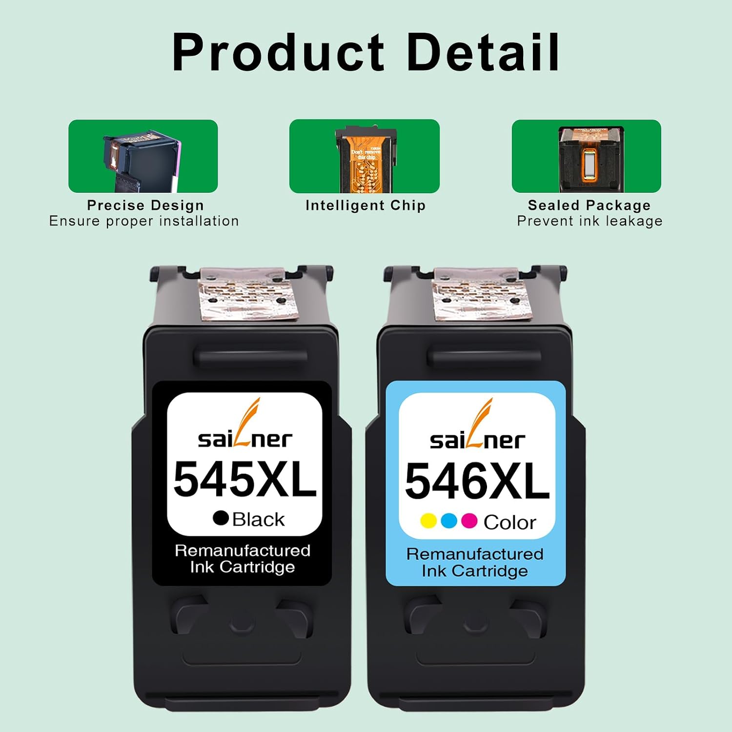 Thumbnail 1 de SAILNER 545 & 546 Ink Cartridges - XL Black & Colour for Canon Pixma (PG-545XL CL-546XL)