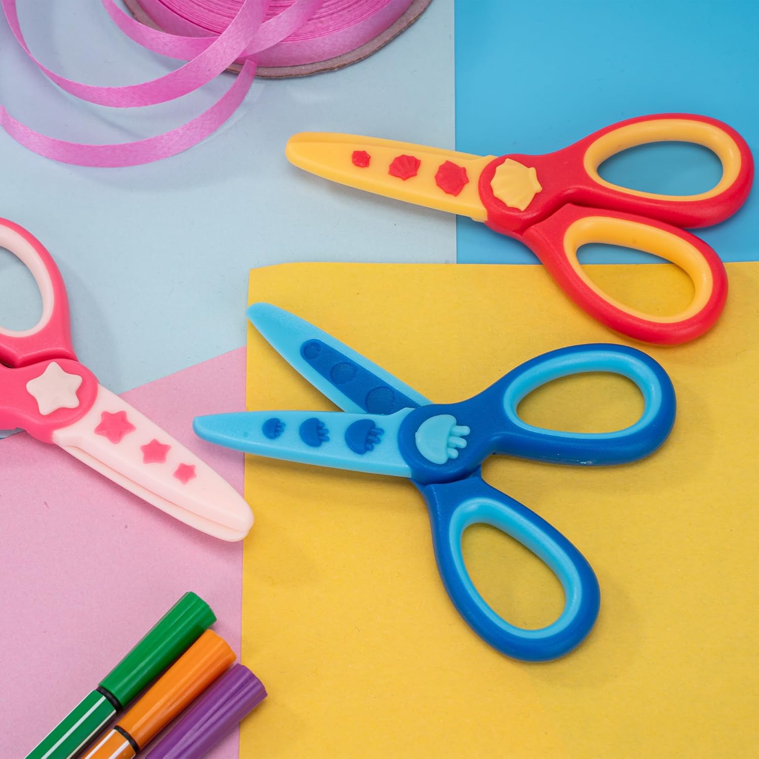Thumbnail 6 de 3 Pcs Toddler Safety Craft Scissors 4.5-inch ✂️