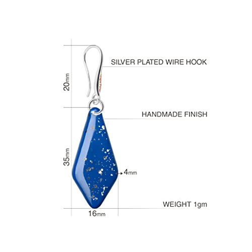 Detalle 2 de Dragon Porter Style 21, boucles d’oreilles pendantes zèbre bleu scintillant