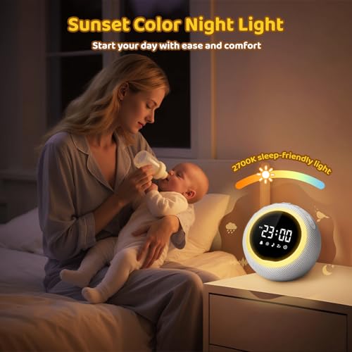 Detalle de Mewaii White Noise Machine Baby with Alarm Clock