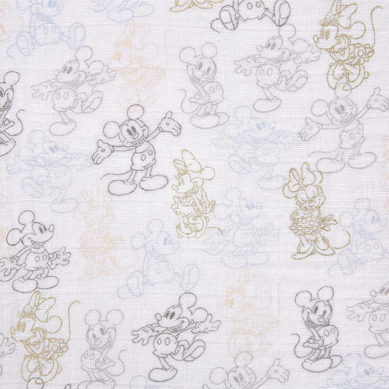 Detalle de aden + anais WCADABDAWCC30002DIJ ガーゼタオル 3枚セット 30×30cm ミッキー&ミニー柄