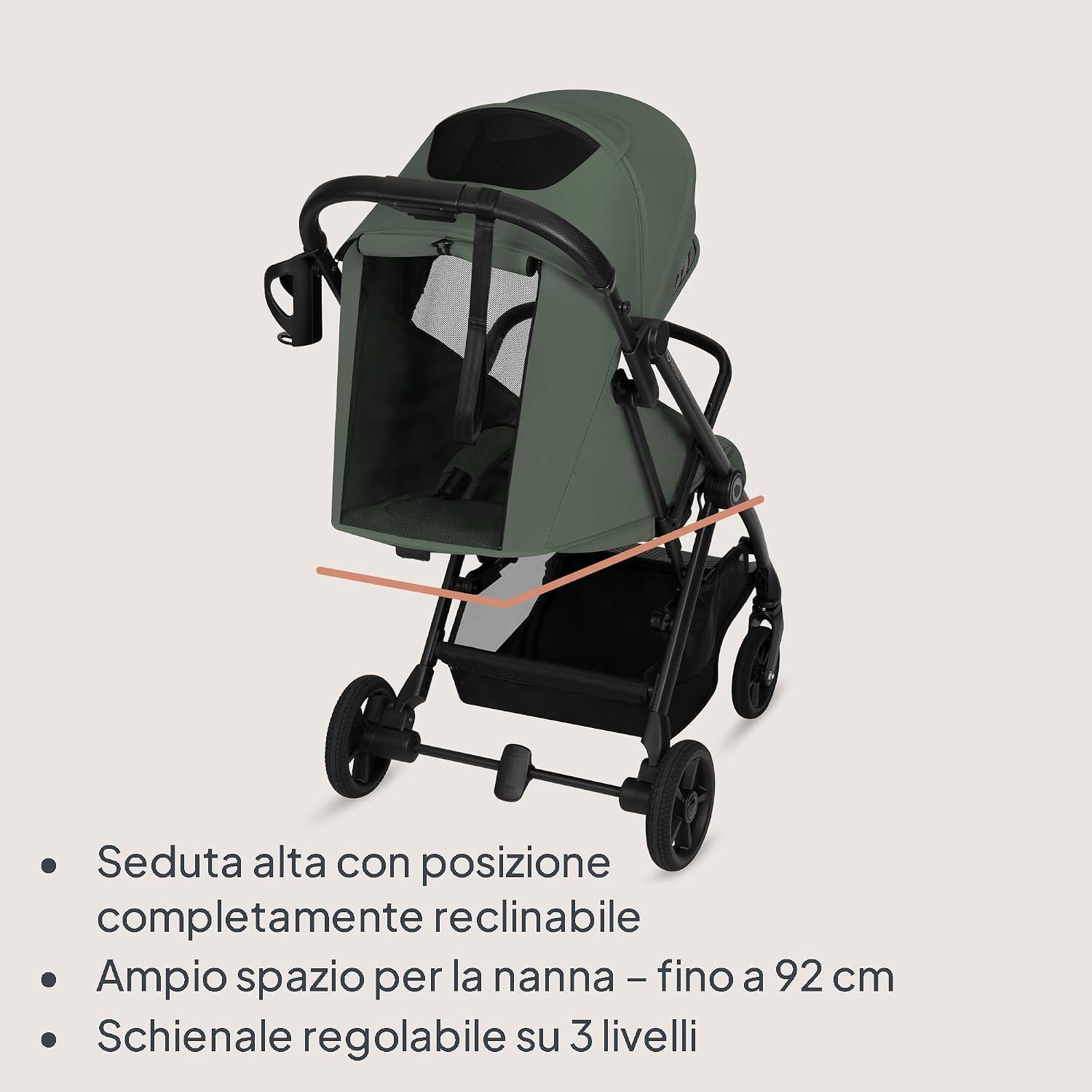 Thumbnail 2 de Lionelo TANSI Passeggino Leggero Compatto: chiusura automatica a una mano e seduta 22 kg