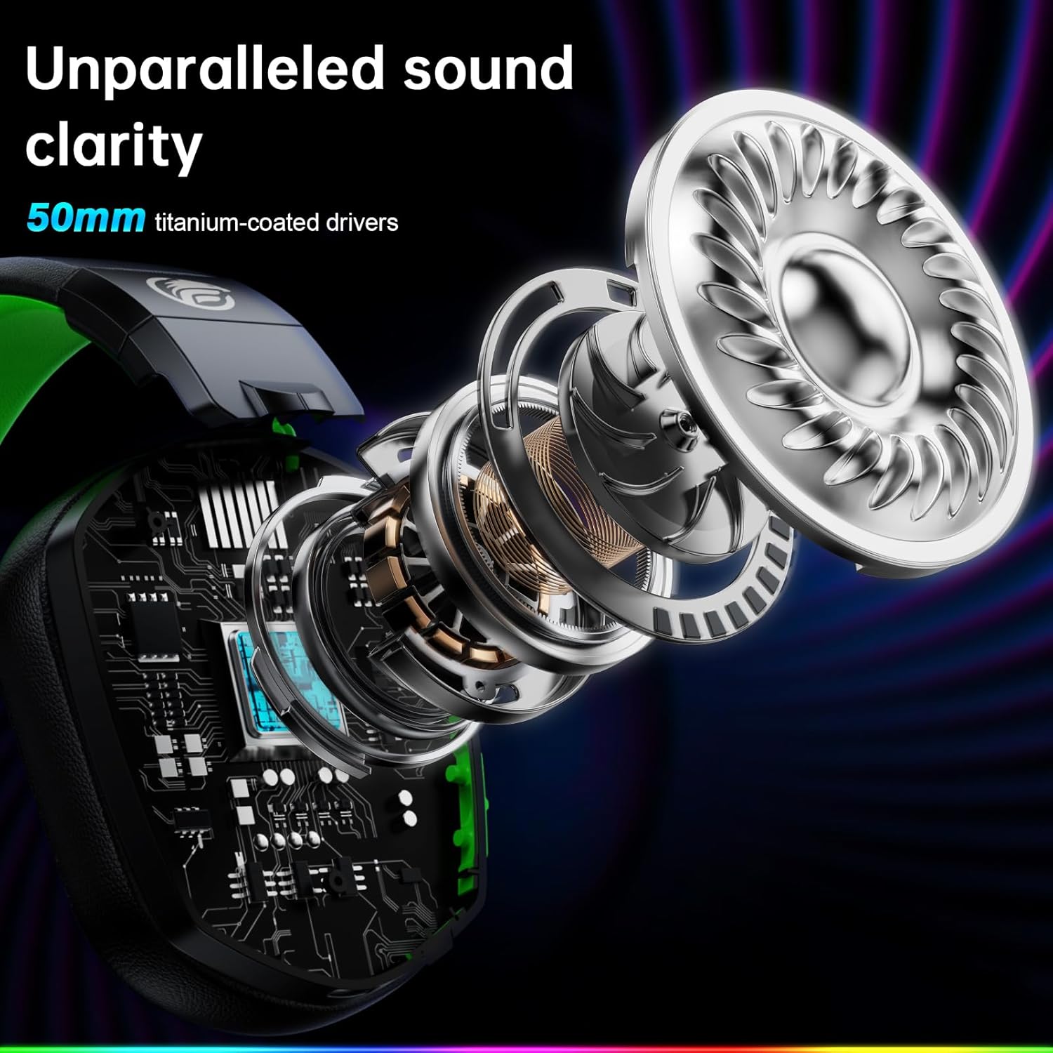 Thumbnail 1 de Fachixy FC300 Wireless Gaming Headset 50Hr