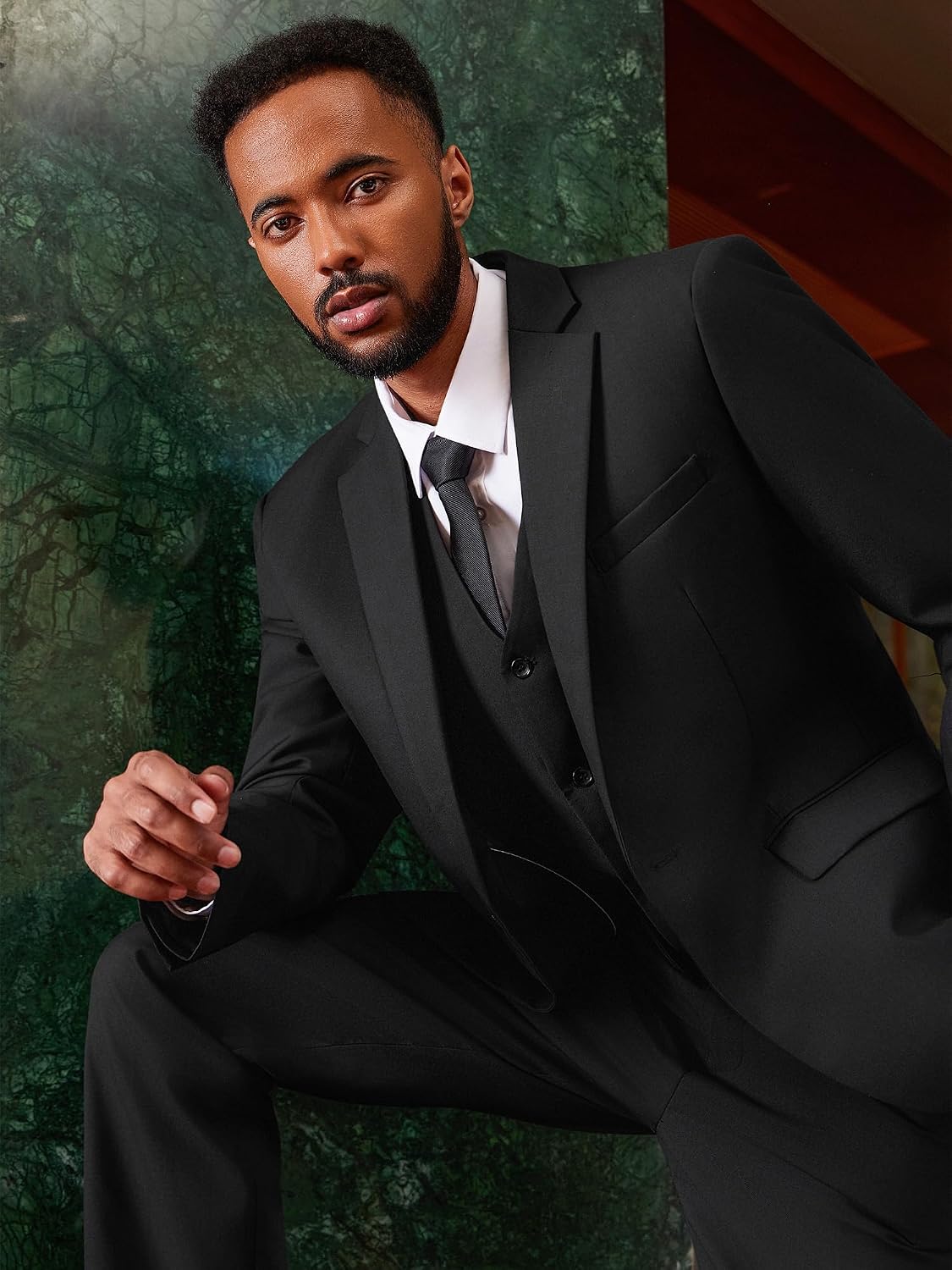 Detalle 2 de MAGE MALE Men's 3-Piece Suit Polyester Blend