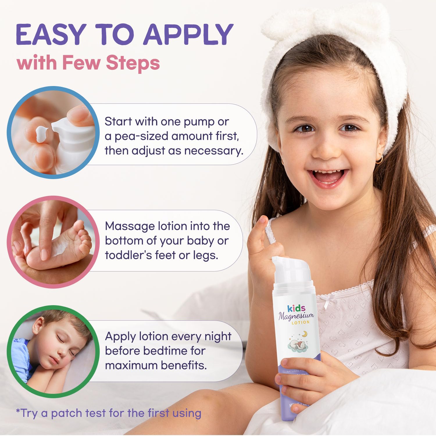 Detalle 1 de Magnesium Sleep Lotion for Kids, Bedtime