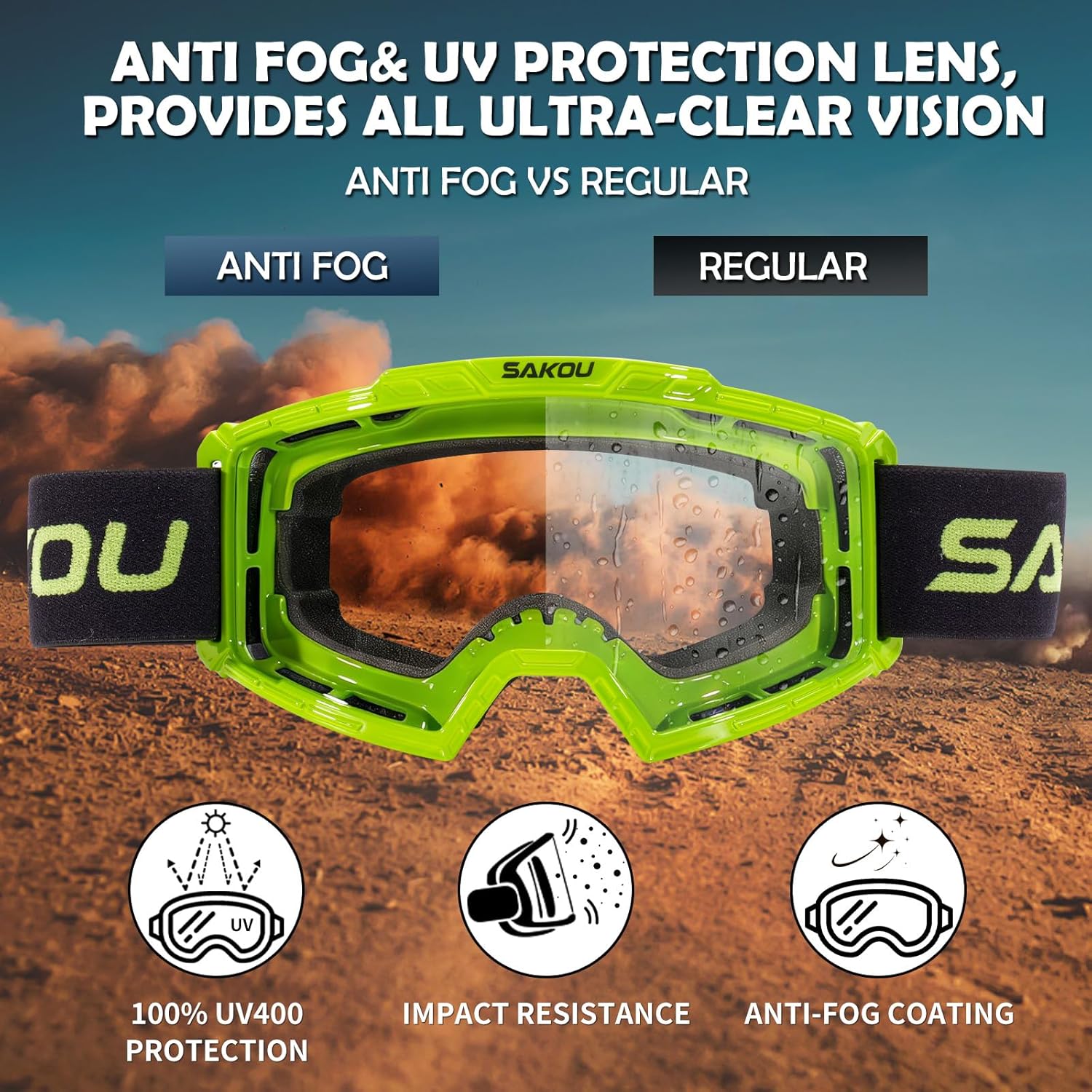 Thumbnail 2 de SAKOU Kinder Motorradbrille 85 g für MX