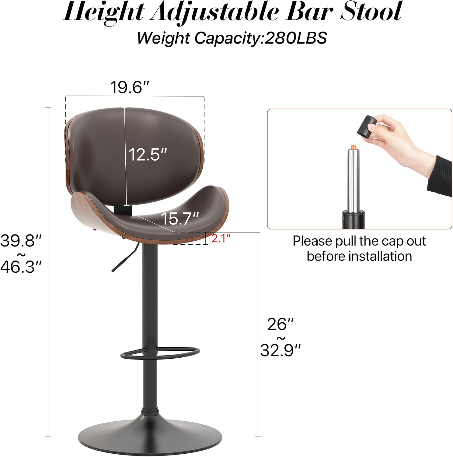 Detalle de KCC Bar Stools with PU Upholstery