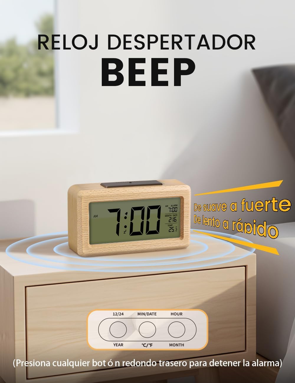 Thumbnail 3 de aboveClock Reloj Despertador Digital