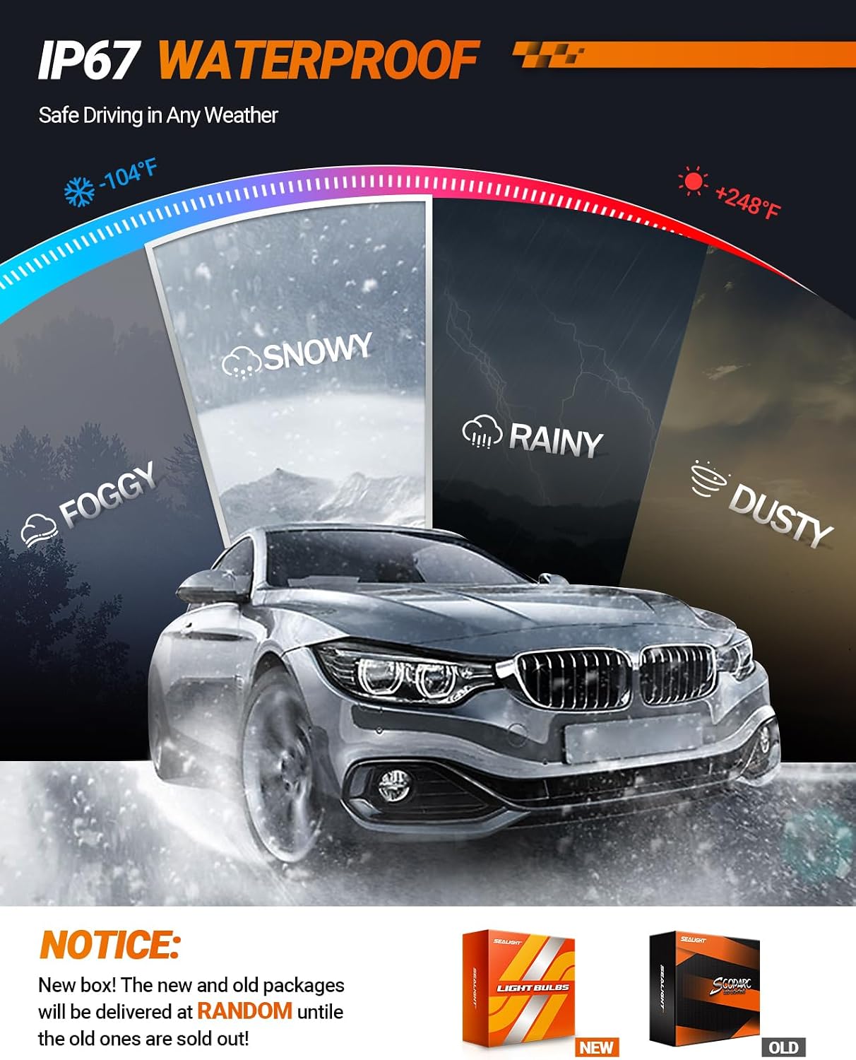 Thumbnail 6 de SEALIGHT 9005 30000LM LED headlight bulbs