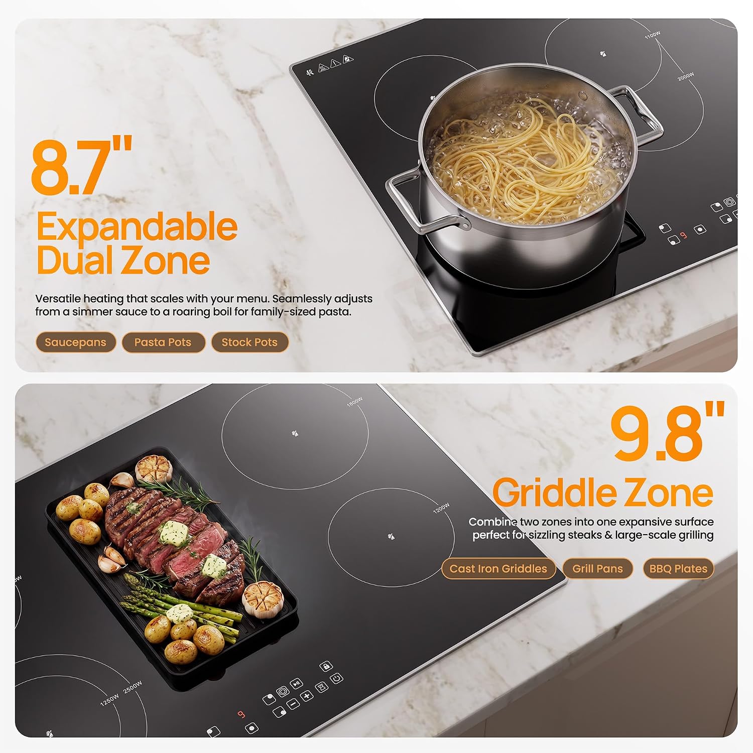 Detalle de VIKIO HOME 30-Inch Electric Cooktop