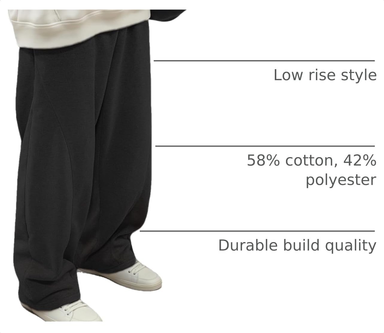 Thumbnail 3 de LuminBlaze Men’s Baggy Sweatpants with Elastic Drawstring Waist and Deep Pockets