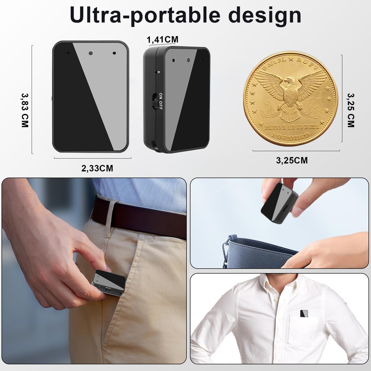 Detalle 2 de Voice Recorder - Magnetic 64GB Mini Voice Recorder with Noise Reduction