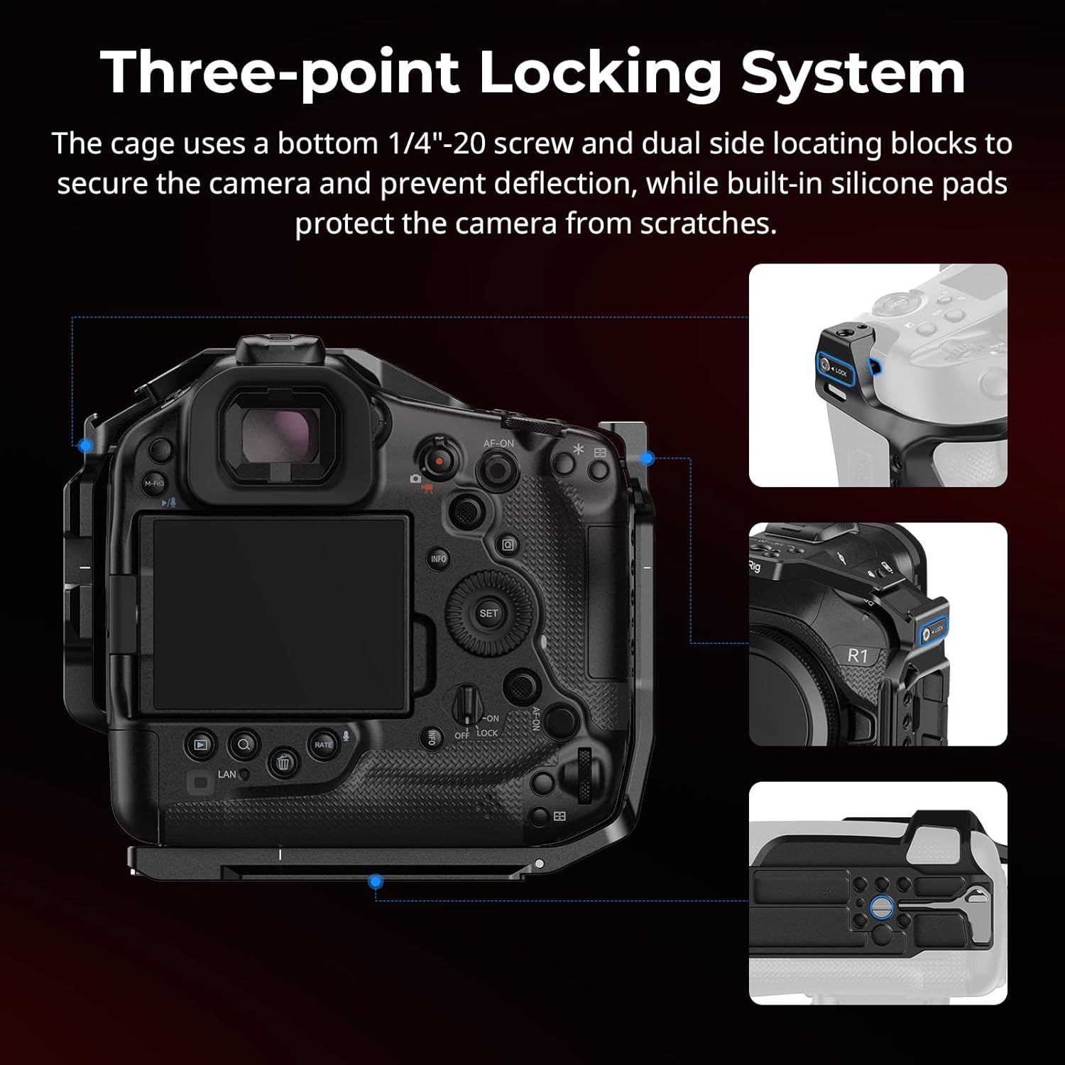 Detalle 2 de SMALLRIG 5413 Cage for Canon R1, Arca-ready