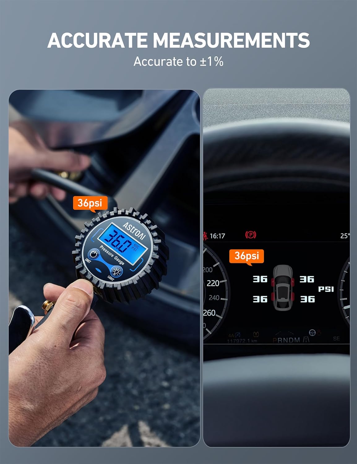 Thumbnail 1 de AstroAI Digital Tire Pressure Gauge 3–250 PSI