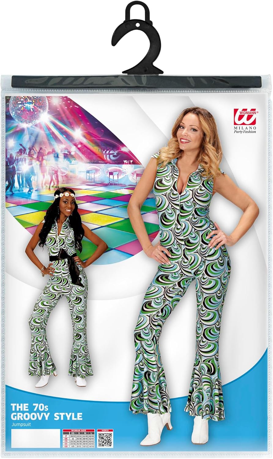 Thumbnail 3 de W WIDMANN MILANO Party Fashion Kostüm 70er Jahre – Overall mit Schlaghose (Größe L)