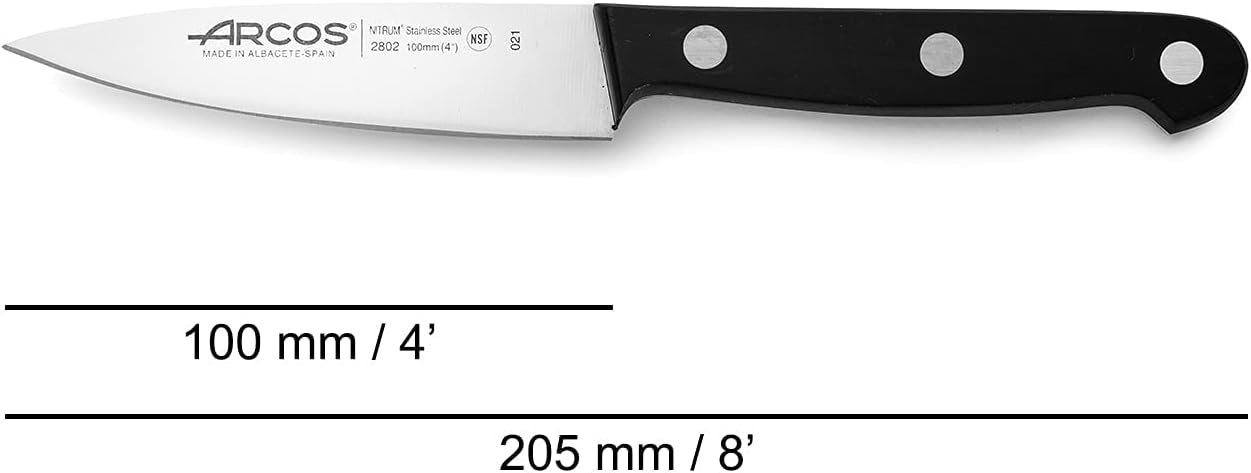 Detalle 2 de NITRUM Arcos Cuchillo Cocinero 100 mm Hoja Inox Negra🗡