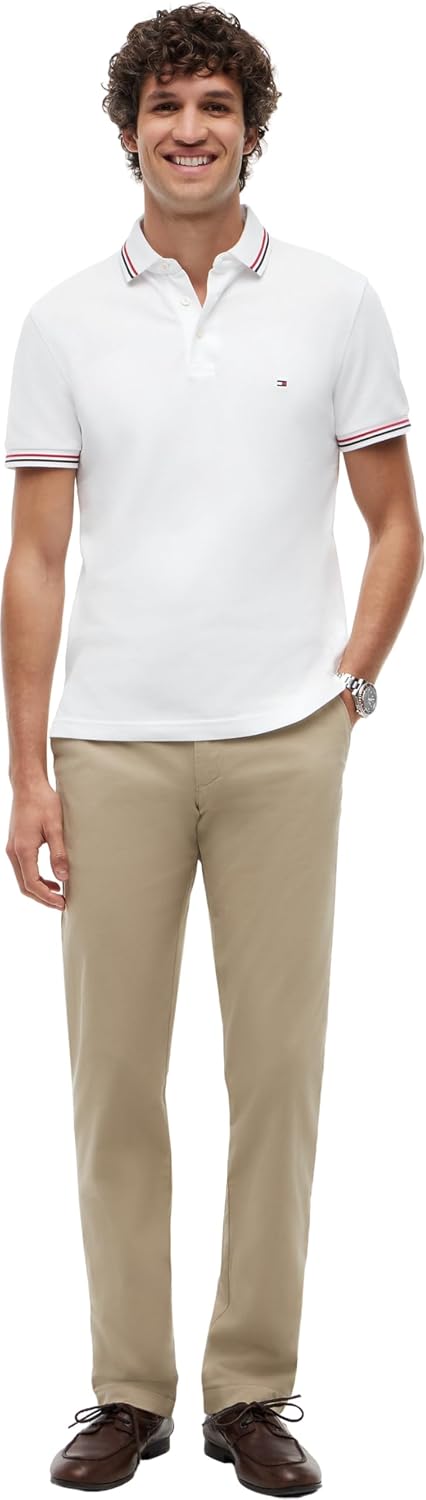 Detalle de Tommy Hilfiger Tipped Slim Fit Polo MW0MW37346 pour homme (lot de 1)