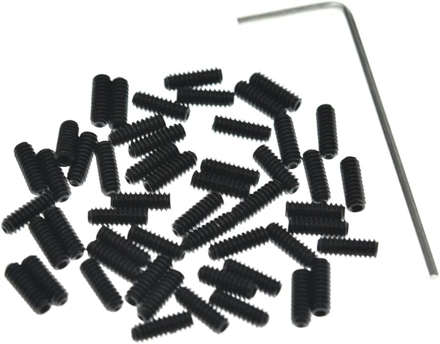 Detalle de Dopro 2xK1658-Dopro M3x8mm Black Guitar Saddle Height Screws, 100-Pack