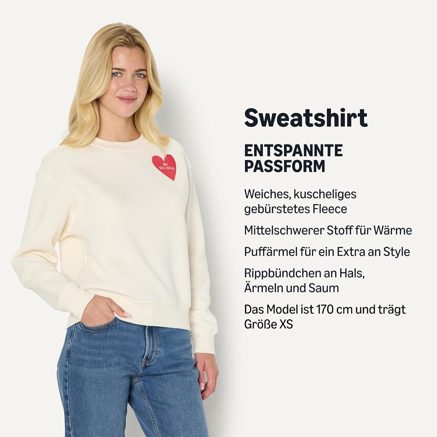 Thumbnail 3 de Amazon Essentials x Sofia Grainge Damen Boxy Sweatshirt mit überschnittenen Schultern