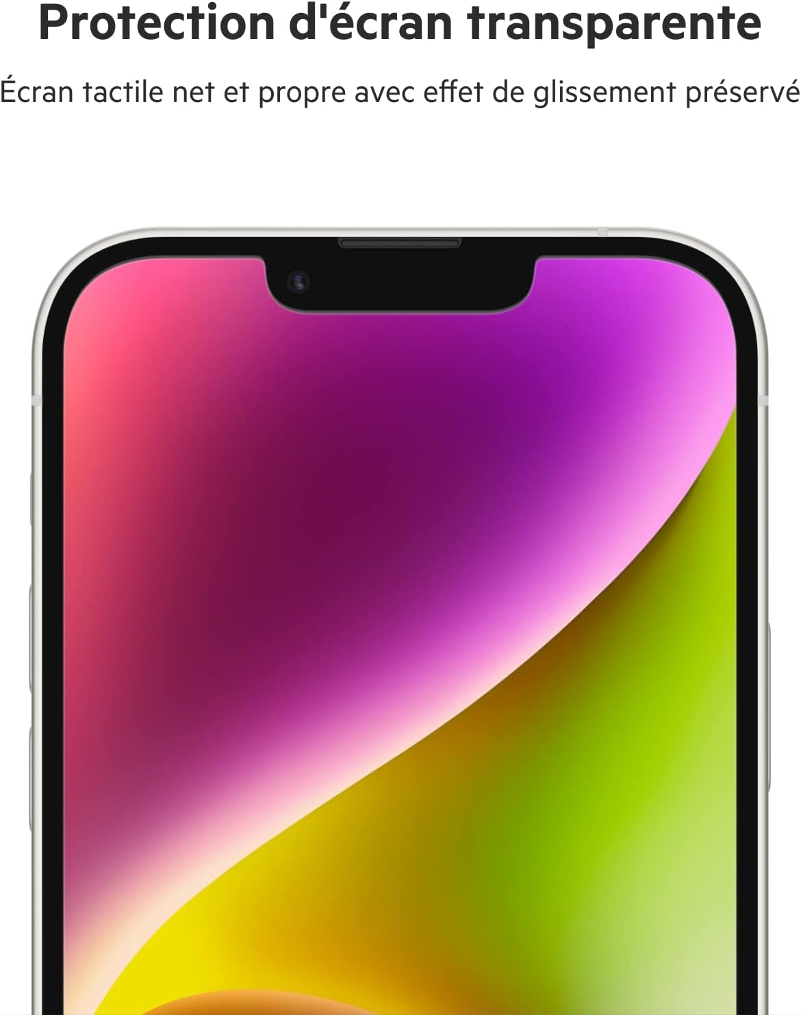 Detalle de Belkin Protection d’écran antimicrobienne UltraGlass pour iPhone 14, 13 et 13 Pro (OVA078zz)