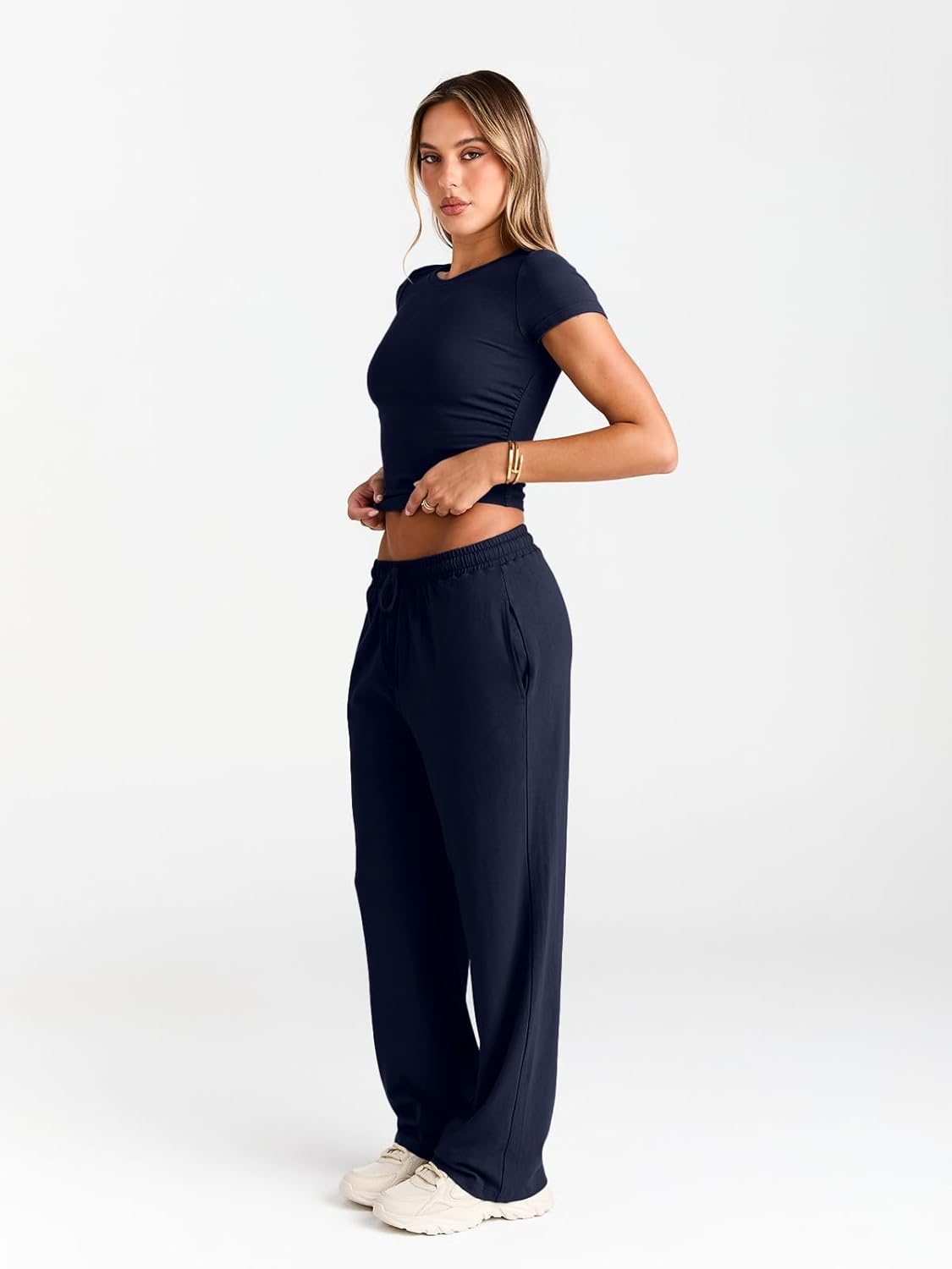 Thumbnail 2 de LILLUSORY 2 Piece Lounge Wear Set for Women UK – Lightweight Rayon-Spandex Co-ord