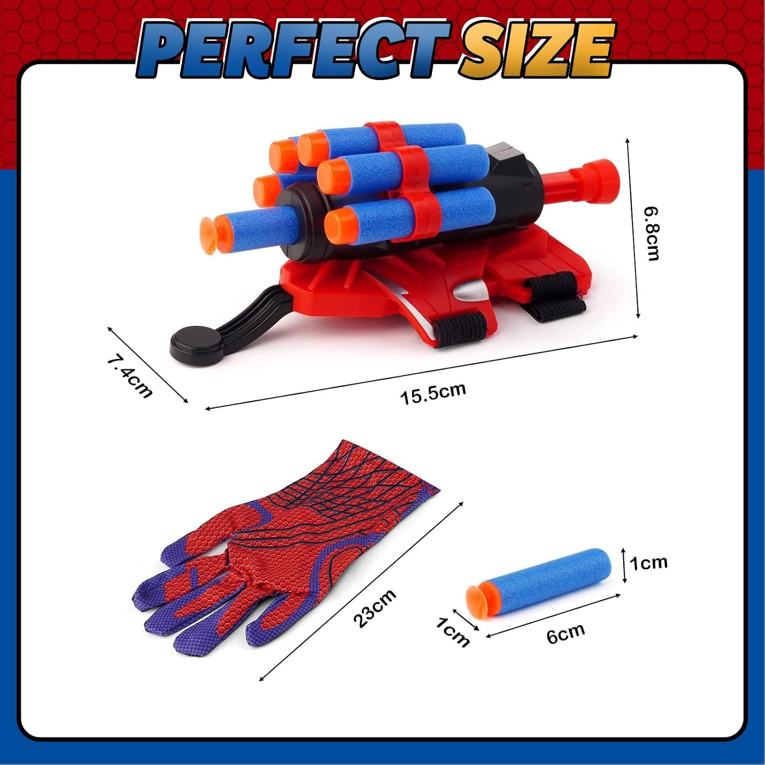 Thumbnail 1 de 3 Sets Spider Web Shooters Halloween Party Favors: Wrist Launcher Toys with Hero Gloves, Capes & Masks for Kids