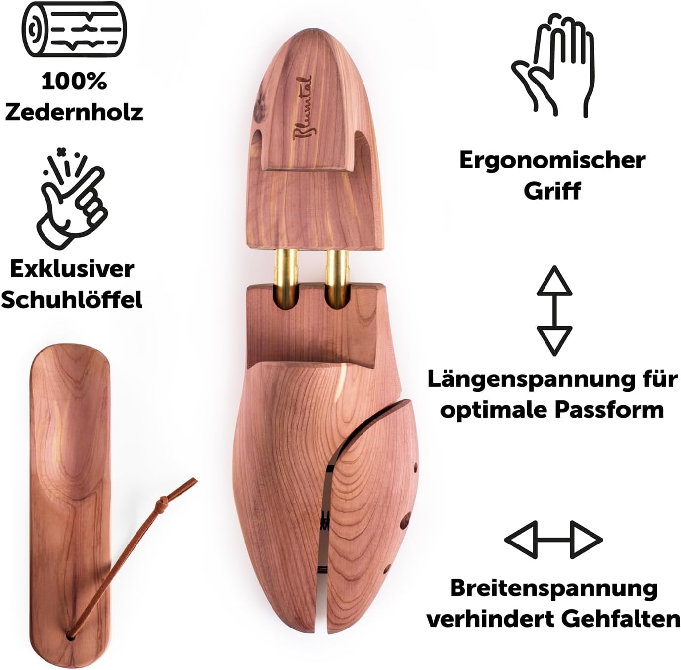Thumbnail 2 de Blumtal TESTSIEGER Premium Schuhspanner Zedernholz mit Schuhlöffel – inkl. Dehner, ergonomisch, Größen 38–47