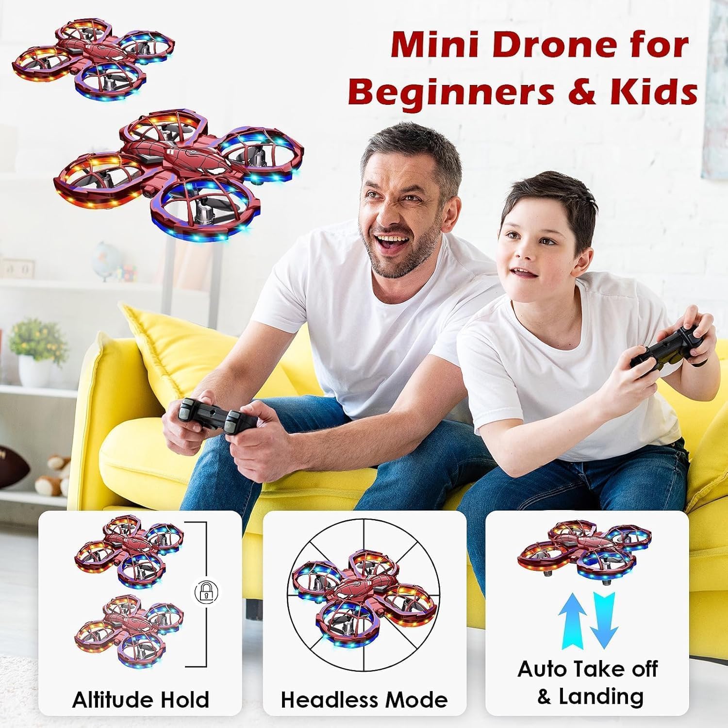 Thumbnail 6 de Innofans Mini Drone for Kids: Safe, Beginner-Friendly LED Flyer for Ages 8–14