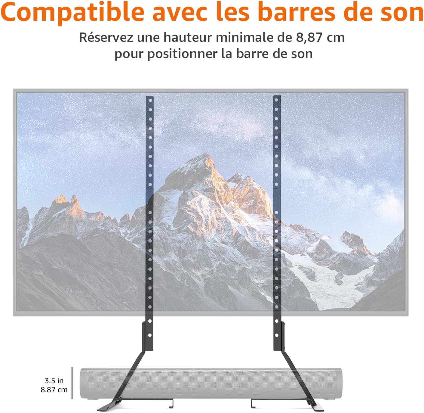 Detalle 2 de Amazon Basics support TV VESA jusqu’à 800 x 400