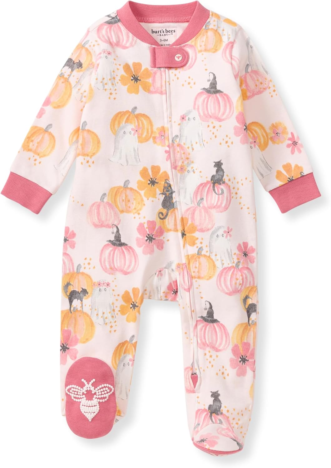 Thumbnail 6 de Burt's Bees Baby Girls' Organic Cotton Sleep and Play Footed Pajamas