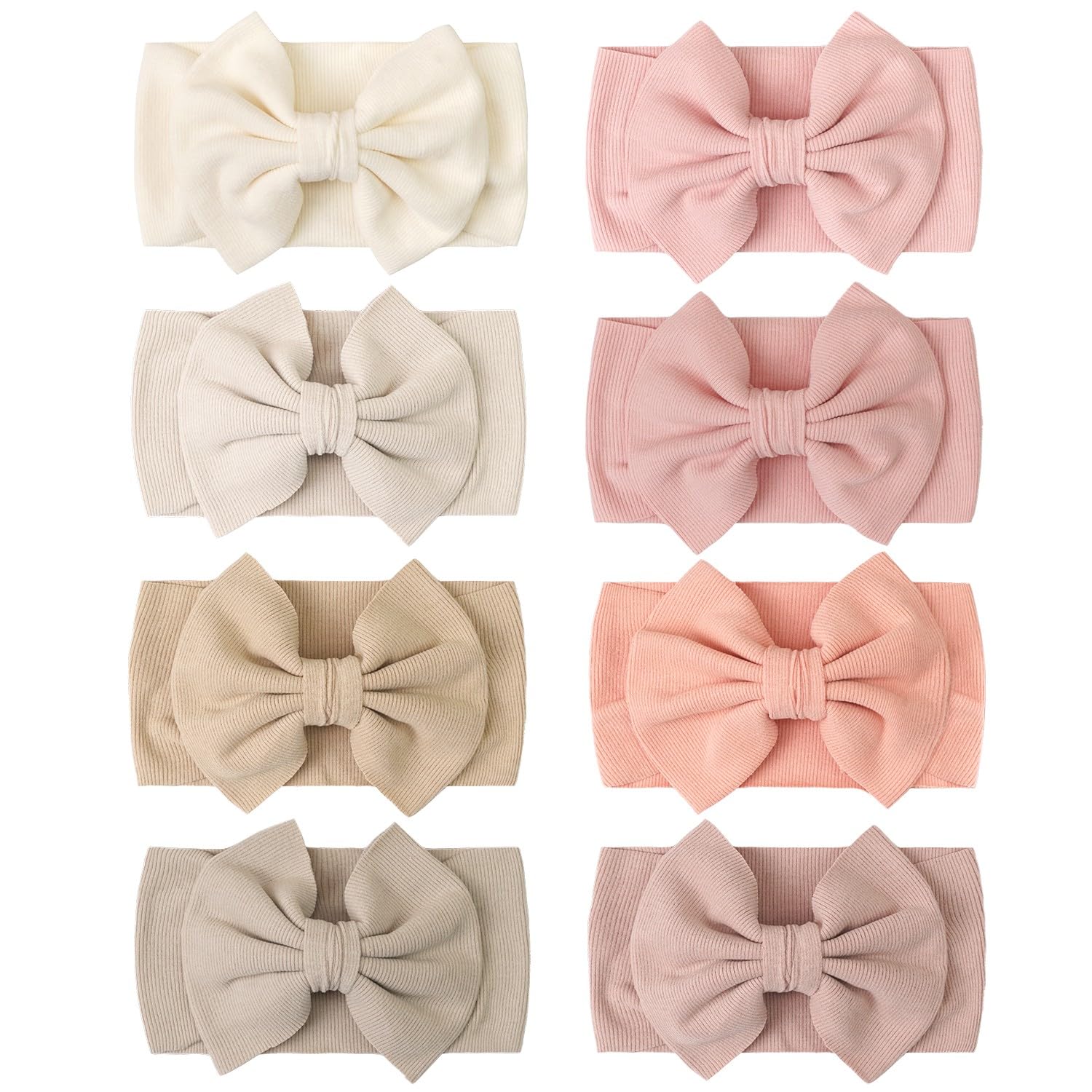 Detalle de CÉLLOT Baby Bow Headbands, 8 Colors, Stretchy Nylon Blend