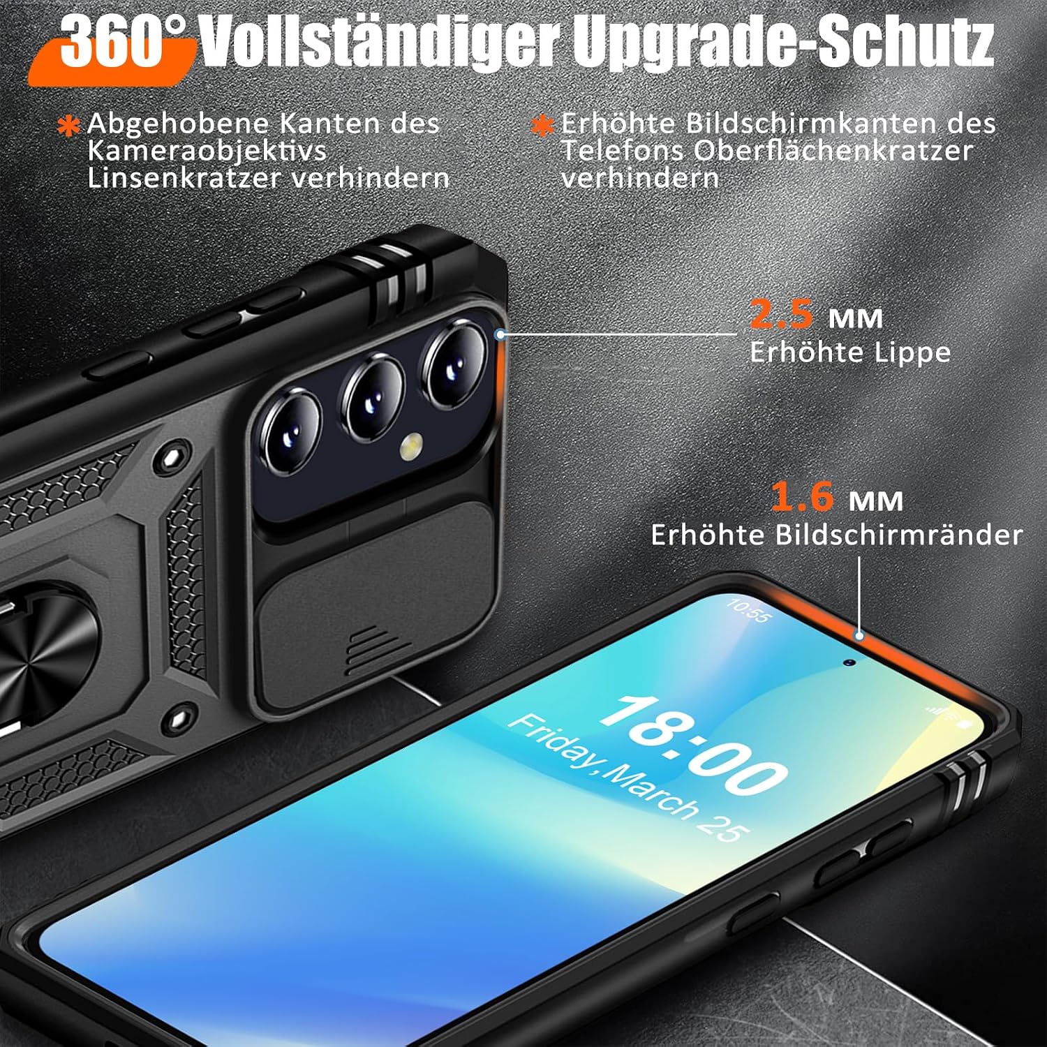 Thumbnail 2 de Giyer Galaxy A55 5G Hülle mit Schutzfolie