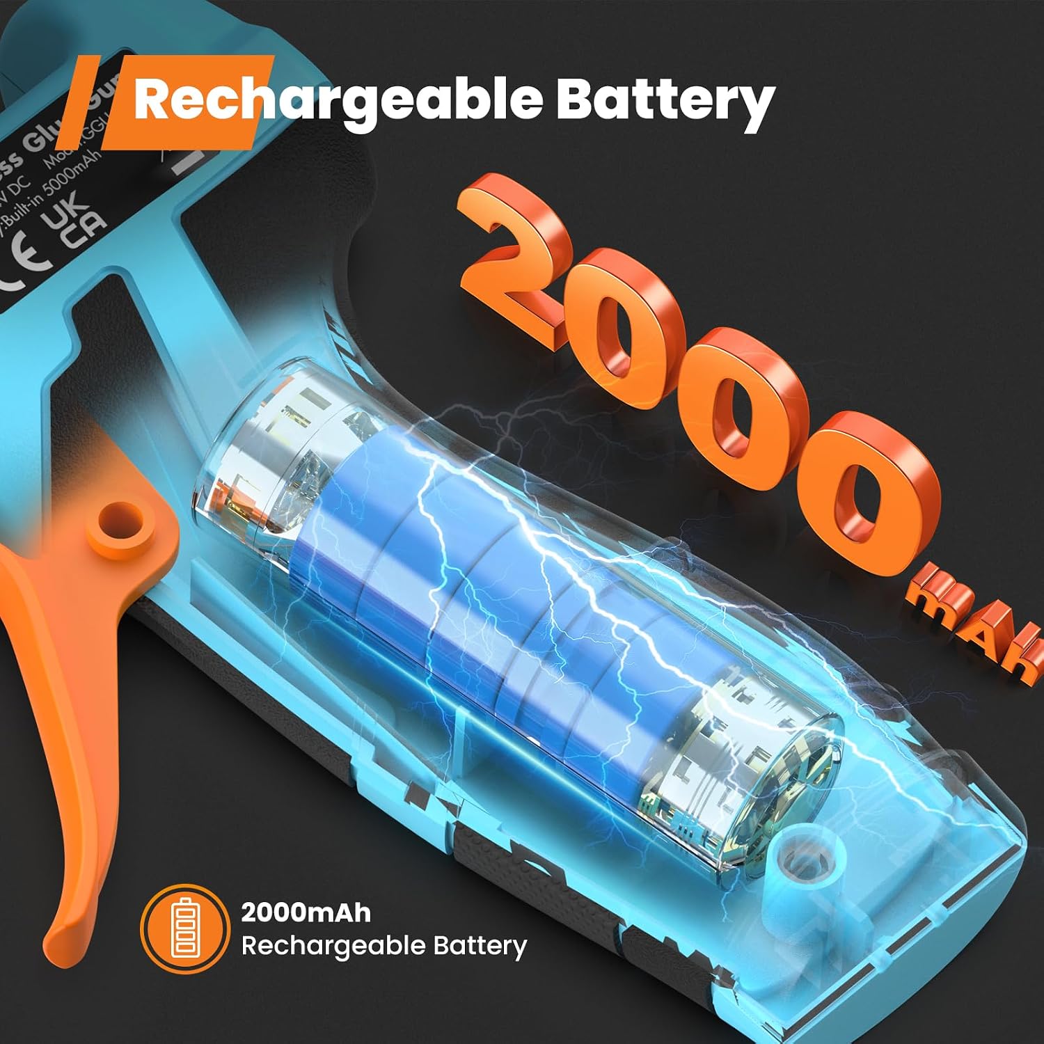 Detalle de GoGonova Heißklebepistole 2000 mAh Akku