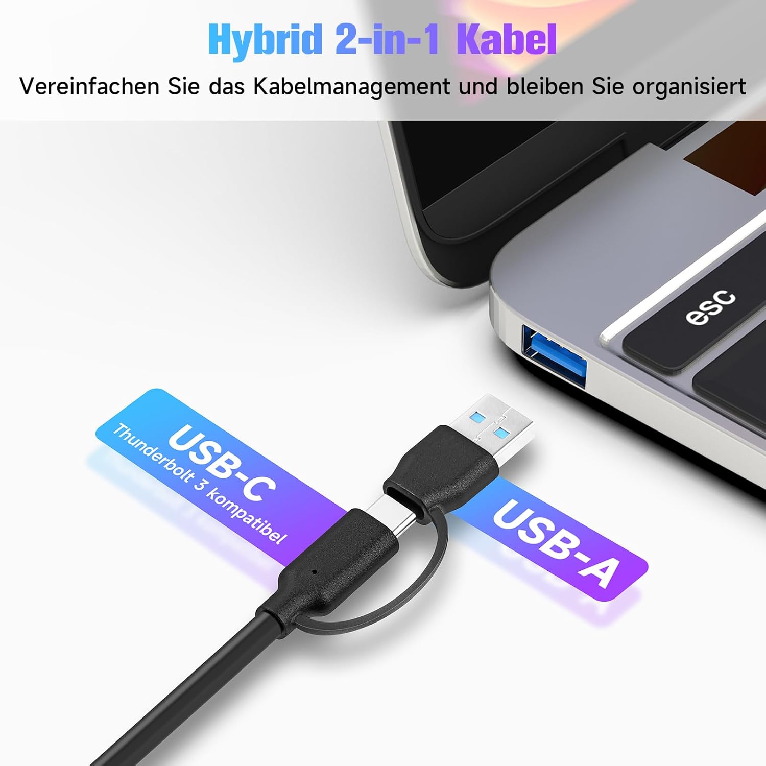 Thumbnail 3 de RSHTECH RSH-ST07C USB-C 3.2 Hub Aktiv mit Netzteil (7 Ports, 10Gbps/5Gbps, Touch-Schalter)