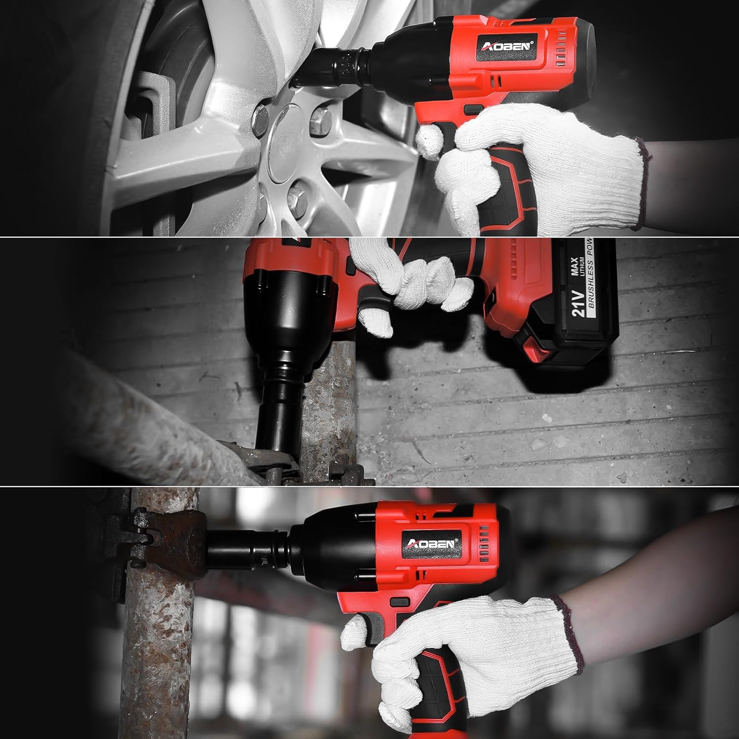 Thumbnail 6 de AOBEN Cordless Impact Wrench 1/2" 600N·m torque