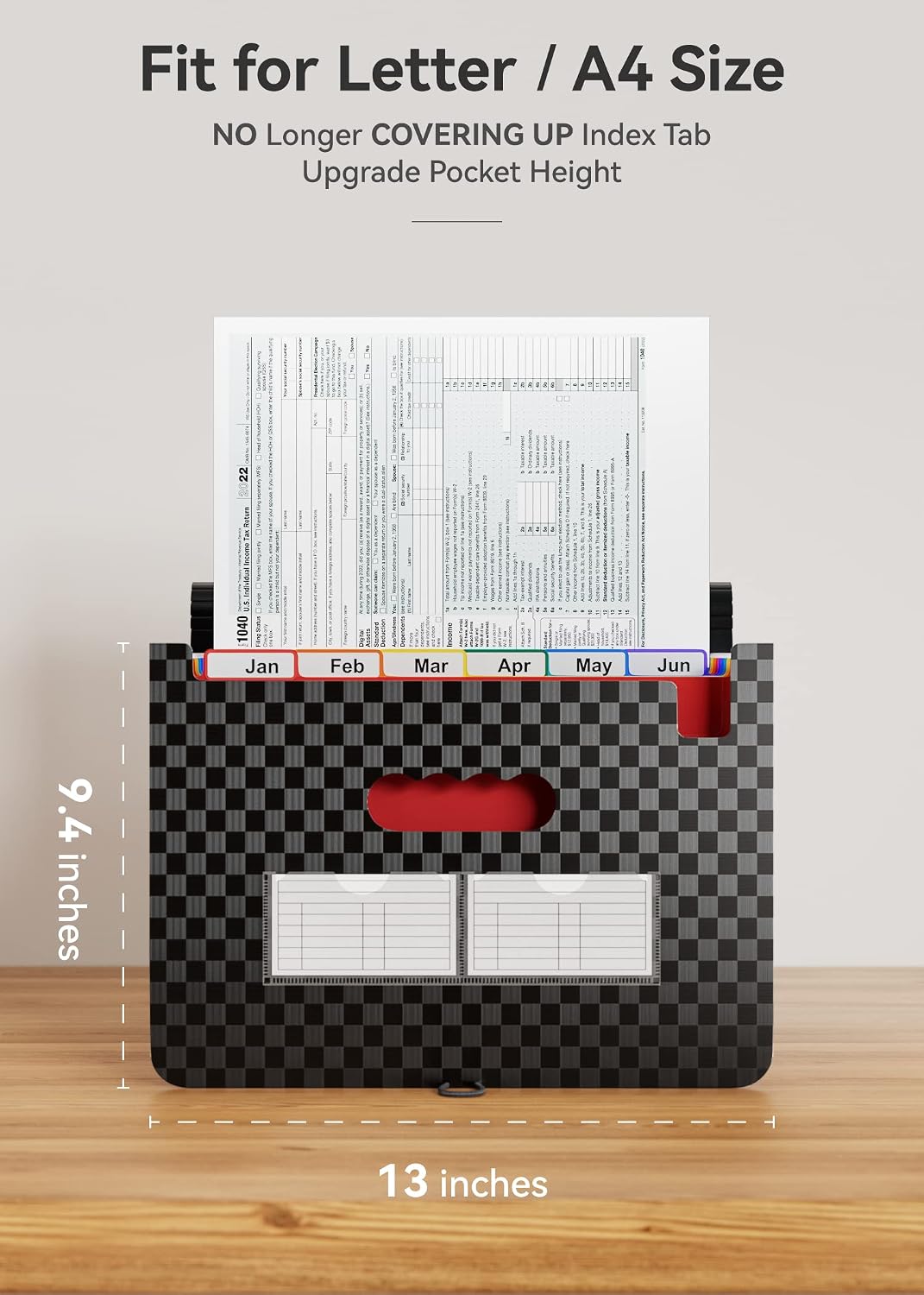 Detalle de ABC life Expanding File Organiser 13-pocket 13" x 9.4