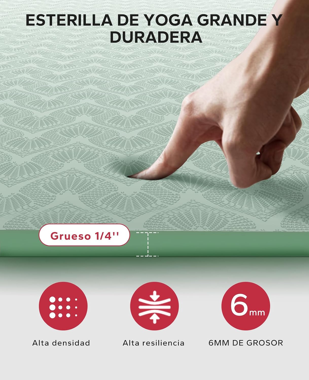 Detalle 2 de HAPBEAR Esterilla Yoga Grande 6 mm