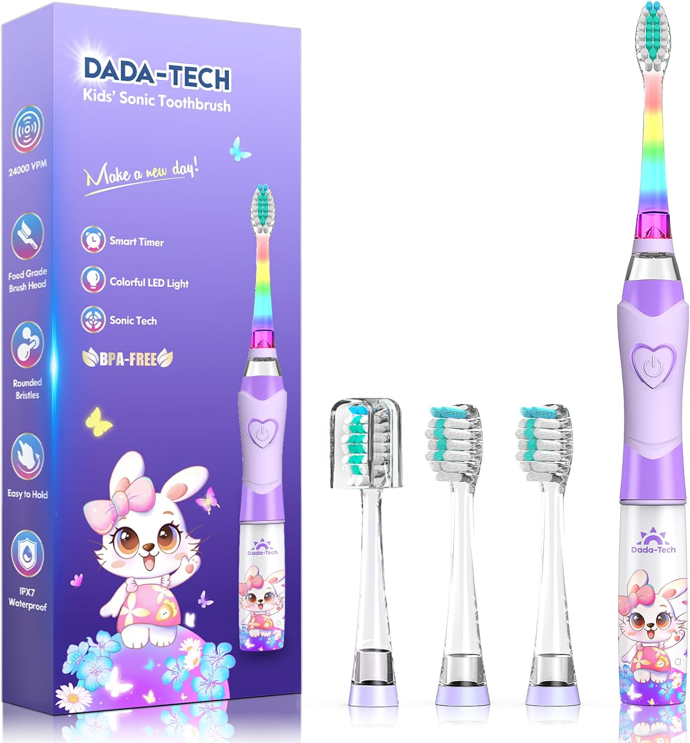 Thumbnail 6 de Dada-Tech Kids Ersatzköpfe für elektrische Zahnbürsten (S-Rund) – 4er Pack