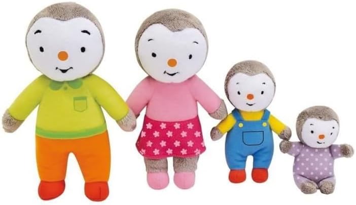 Detalle de Jemini 024229 T’Choupi-familieset met 4 polyesterknuffels