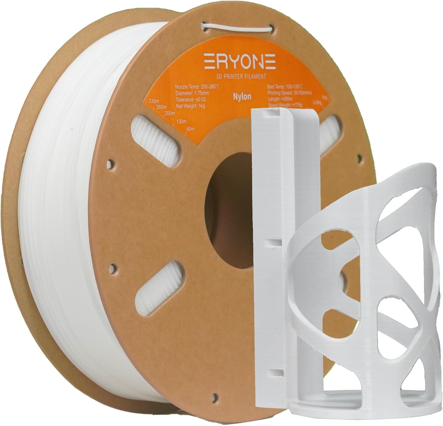 Detalle de ERYONE Nylon PA6-filament 1,75 mm, wit, 1 kg
