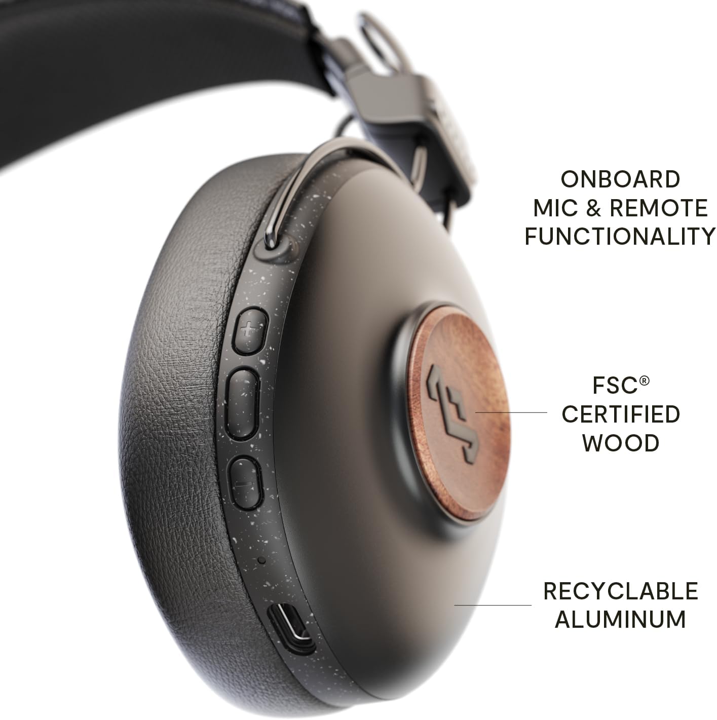 Detalle de Marley House of Positive Vibration Frequency Casque sans Fil Over Ear — son riche, autonomieальных 34 h et confort durable