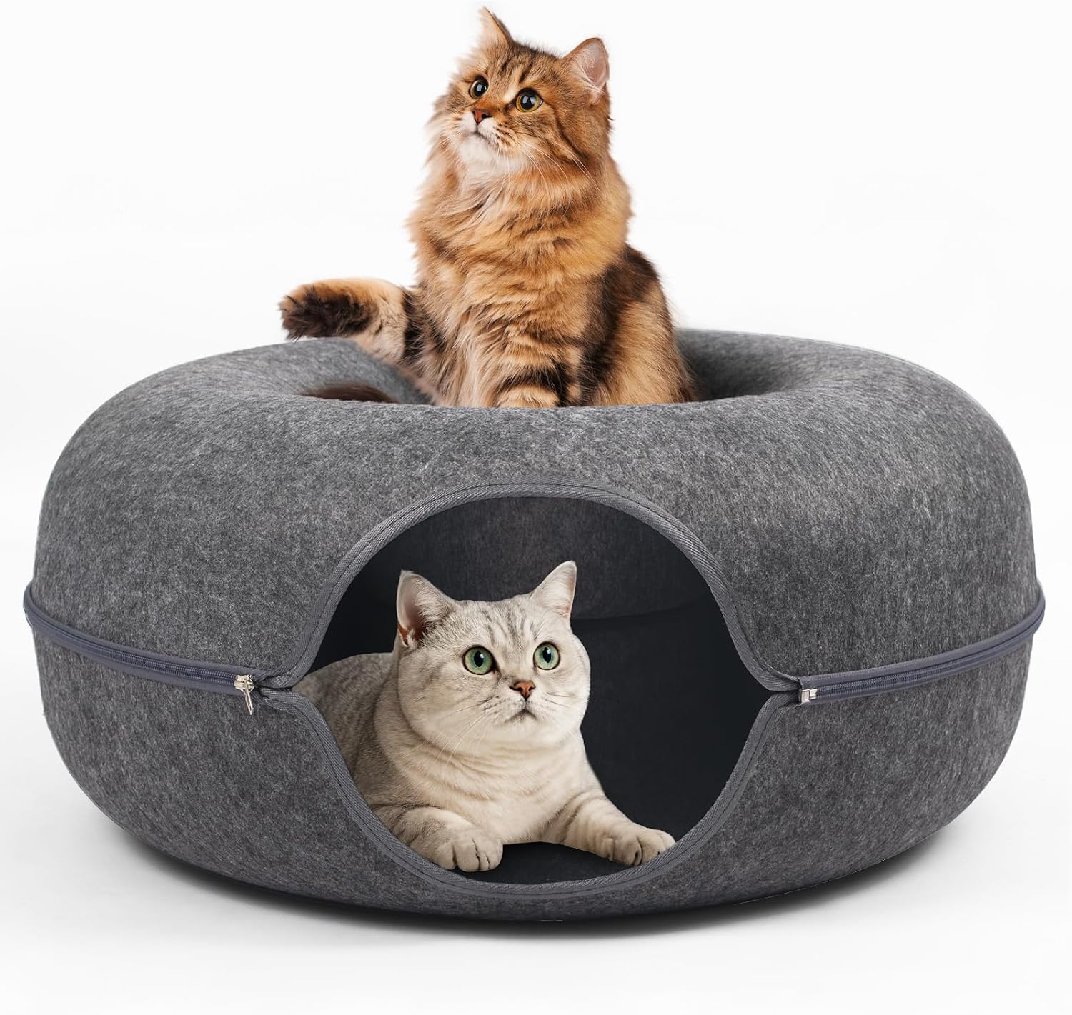 Thumbnail 6 de Heeyoo Hy-MZCCBT Cat Cave, 24-In Donut Tunnel, Dark Gray, 7-In Opening