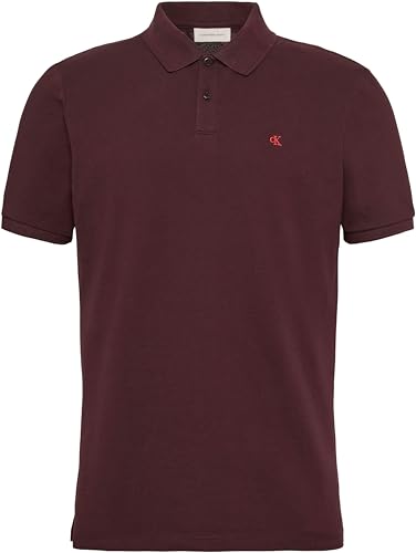 Detalle 2 de Calvin Klein Polo SS Monogram de piqué para hombre - Morado/Moca, talla XXL