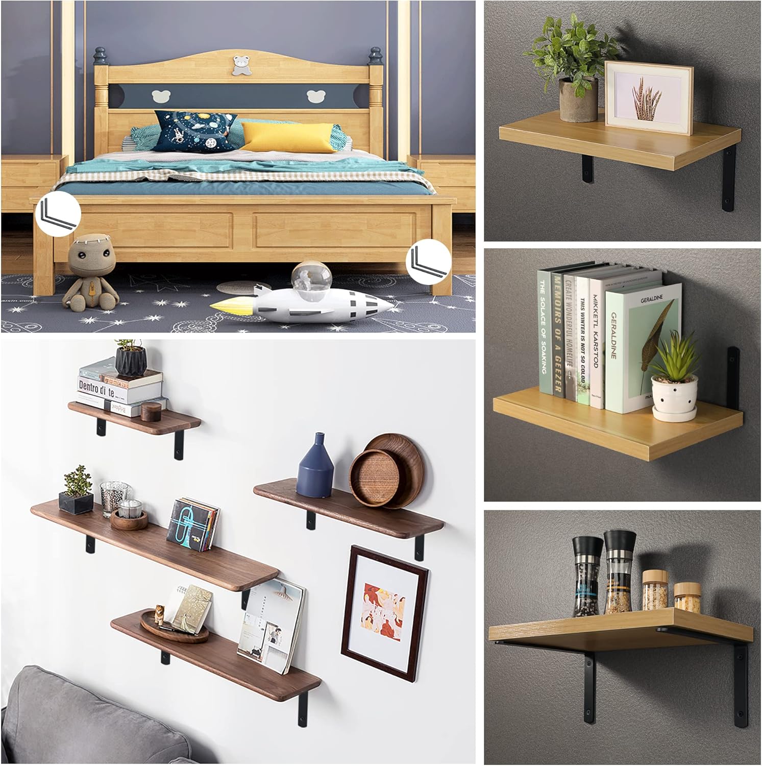 Detalle de Sayayo Shelf Bracket Corner Brace Angle Bracket EJ6207B-4P