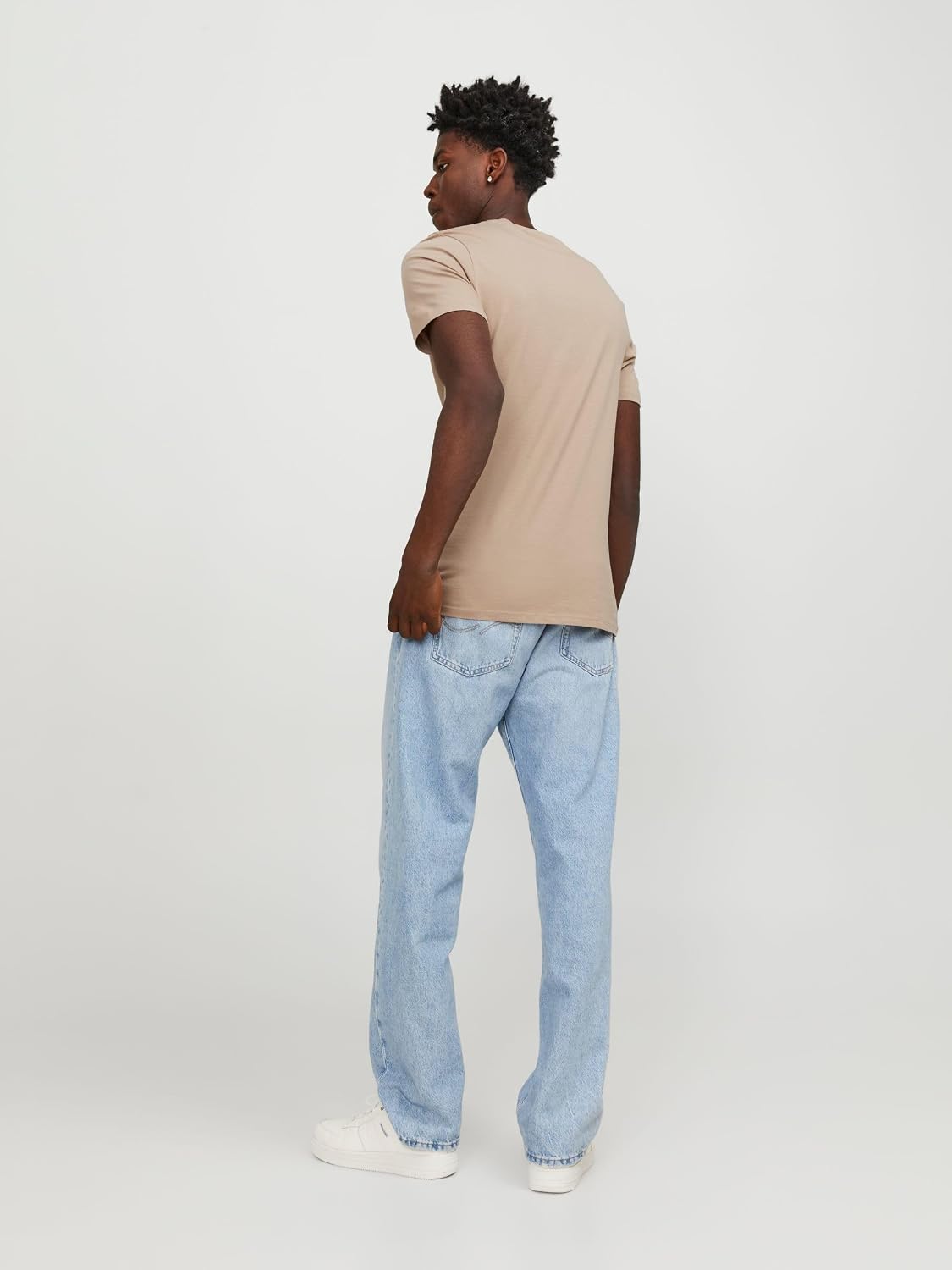 Detalle 2 de JACK & JONES Herren Jjeorganic Basic Tee Ss O-Neck Noos T-Shirt (1er Pack) – Baumwolle, gerader Schnitt